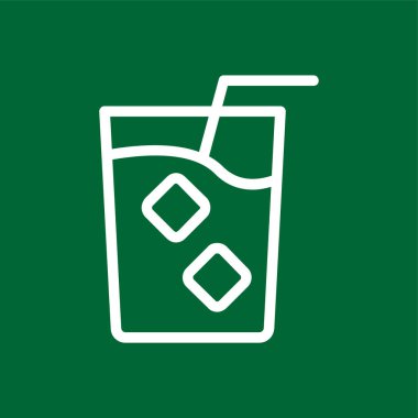 Soğuk içecek simgesi, vektör illüstrasyonu basit tasarım