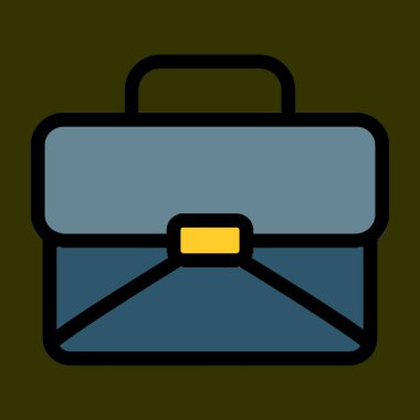 evrak çantası simgesi, vektör illüstrasyonu basit tasarım