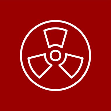 Radyasyon simgesi, vektör illüstrasyonu basit tasarım