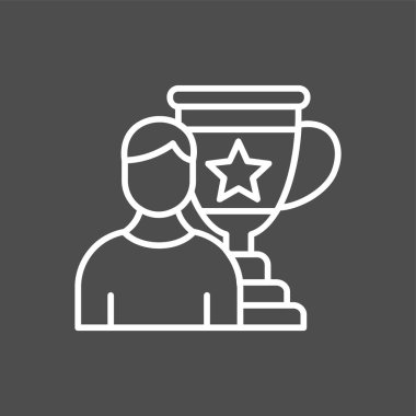 Motivasyon simgesi, vektör illüstrasyonu basit tasarım