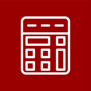 Calculator icon, vector illustration simple design