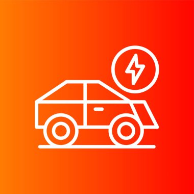 Electric Car icon, vector illustration simple design