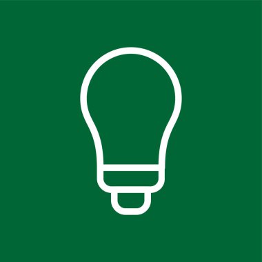 ampul simgesi, vektör illüstrasyonu basit tasarım