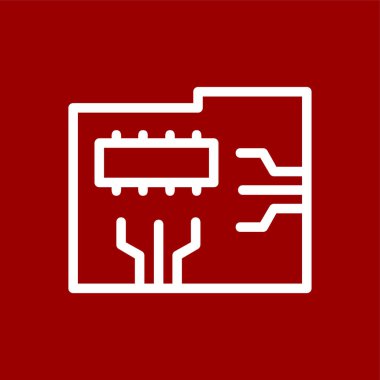 Pcb Pano simgesi, vektör illüstrasyonu basit tasarım