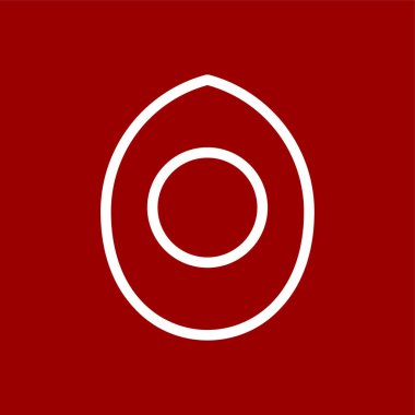 Boild Yumurta simgesi, vektör illüstrasyonu basit tasarım