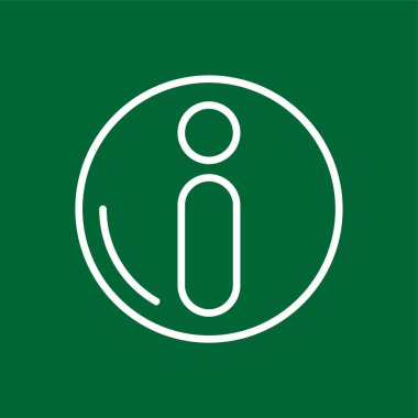 Bilgi simgesi, vektör illüstrasyonu basit tasarım