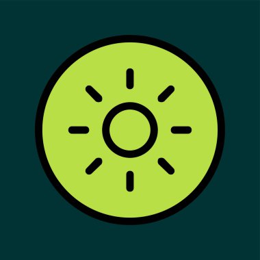 Kiwi simgesi, vektör illüstrasyonu basit tasarım