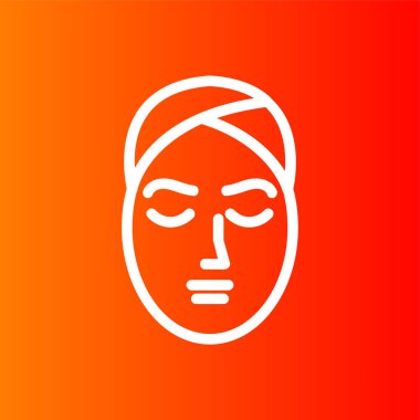 Yüz Tedavi simgesi, vektör illüstrasyonu basit tasarım