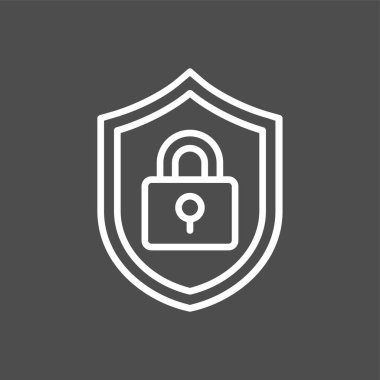 Siber Güvenlik simgesi, vektör illüstrasyonu basit tasarım