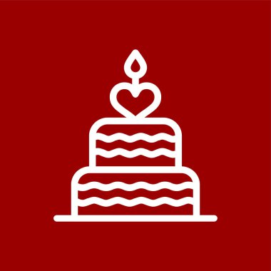 Kek simgesi, vektör illüstrasyonu basit tasarım