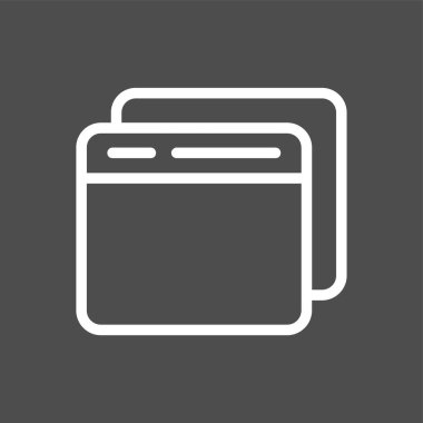 Sekme simgesi, vektör illüstrasyonu basit tasarım