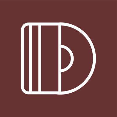 Müzik Albümü simgesi, vektör illüstrasyonu basit tasarım