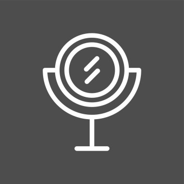 Mackup Ayna simgesi, vektör illüstrasyonu basit tasarım