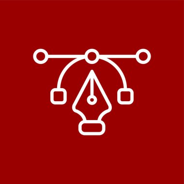 Kalem Aracı simgesi, vektör illüstrasyonu basit tasarım