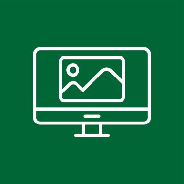 monitör simgesi, vektör illüstrasyonu basit tasarım