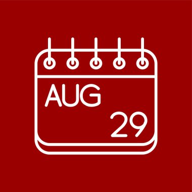 Ağustos simgesi, vektör illüstrasyonu basit tasarım