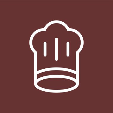 Şef şapka simgesi, vektör illüstrasyonu basit tasarım