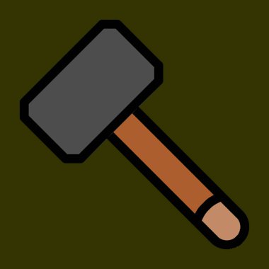 Tokmak simgesi, vektör illüstrasyonu basit tasarım