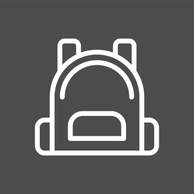 sırt çantası simgesi, vektör illüstrasyonu basit tasarım