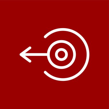 Sol Ok simgesi, vektör illüstrasyonu basit tasarım