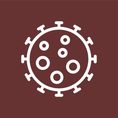 Virüs simgesi, vektör illüstrasyonu basit tasarım