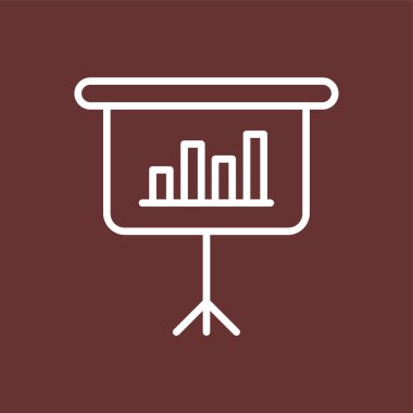 sunum simgesi, vektör illüstrasyonu basit tasarım