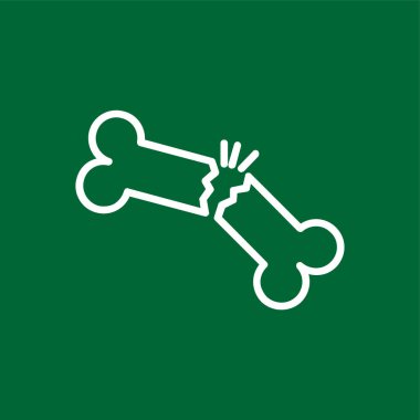 kemik simgesi, vektör illüstrasyonu basit tasarım