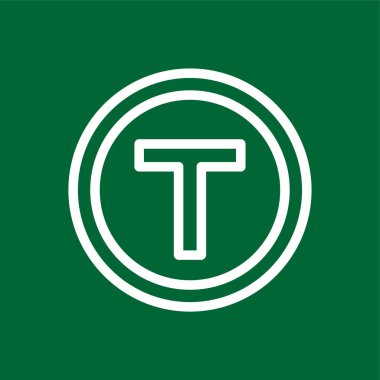 T Junction simgesi, vektör illüstrasyonu basit tasarım