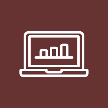 Görselleştirme simgesi, vektör illüstrasyonu basit tasarım