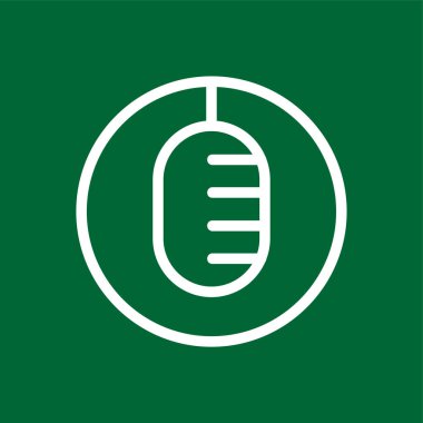 MIC simgesi, vektör illüstrasyonu basit tasarım