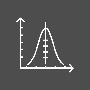 Histogram simgesi, vektör illüstrasyonu basit tasarım