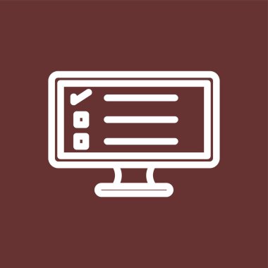 Çevrimiçi Araştırma Simgesi, vektör illüstrasyonu basit tasarım