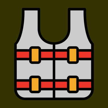 can yeleği simgesi, vektör illüstrasyonu basit tasarım