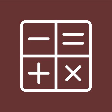 Calculator icon, vector illustration simple design