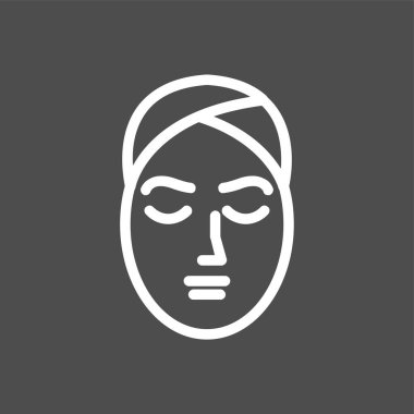 Yüz Tedavi simgesi, vektör illüstrasyonu basit tasarım