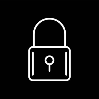 Pad Lock simgesi, vektör illüstrasyonu basit tasarım