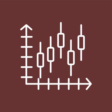 Candlestick Grafik simgesi, vektör illüstrasyonu basit tasarım