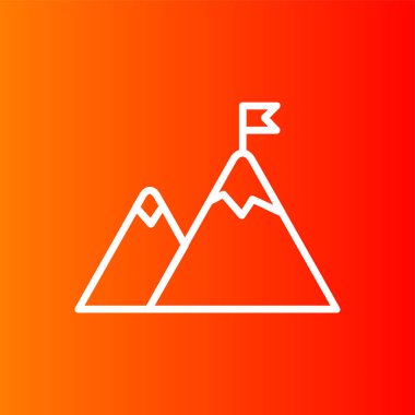 zirve simgesi, vektör illüstrasyonu basit tasarım