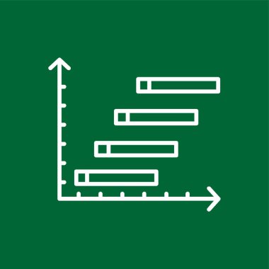 Yatay Çubuklar İlerleme simgesini, vektör illüstrasyonunu basit tasarımı gösterir