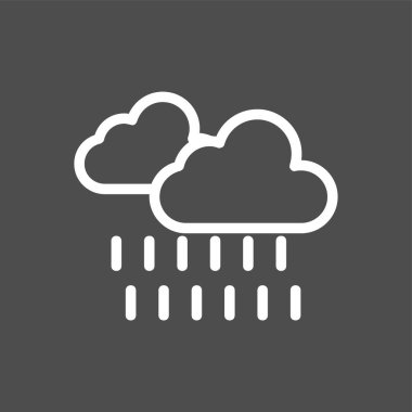 yağmur simgesi, vektör illüstrasyonu basit tasarım