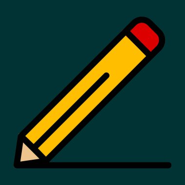 Pencil icon, vector illustration simple design