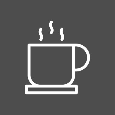 kahve simgesi, vektör illüstrasyonu basit tasarım