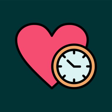 aşk simgesi, vektör illüstrasyonu basit tasarım