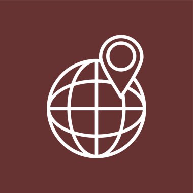 konum simgesi, vektör illüstrasyonu basit tasarım