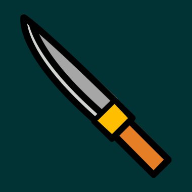 bıçak simgesi, vektör illüstrasyonu basit tasarım
