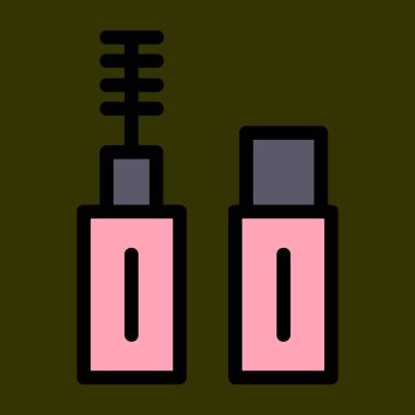 Maskara simgesi, vektör illüstrasyonu basit tasarım