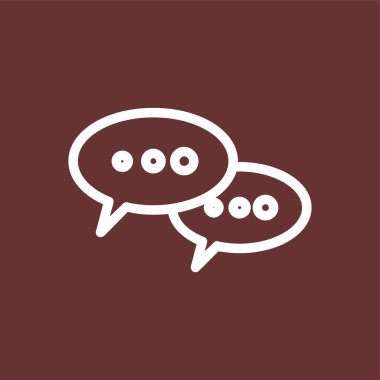 Sohbet simgesi, vektör illüstrasyonu basit tasarım