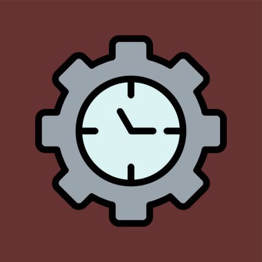 zaman simgesi, vektör illüstrasyonu basit tasarım