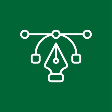 Kalem Aracı simgesi, vektör illüstrasyonu basit tasarım