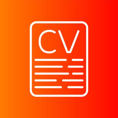cv simgesi, vektör illüstrasyonu basit tasarım